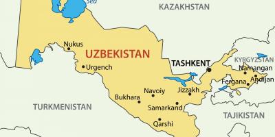 Ուզբեկստանի մայրաքաղաք քարտեզի վրա